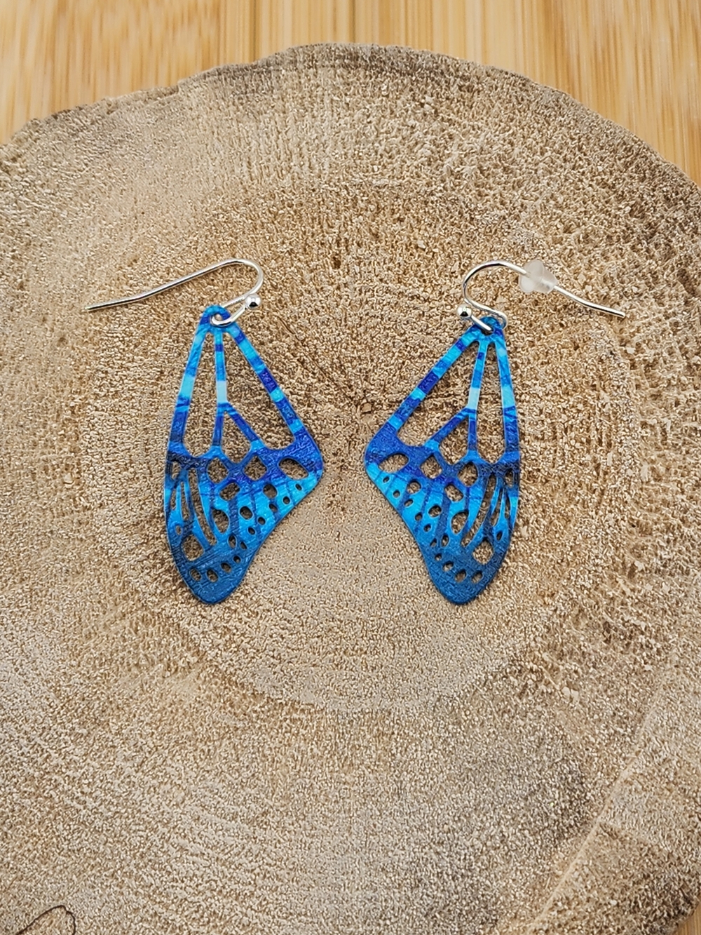 Blue Butterfly Wing Dangle Earrings - Women Jewelry